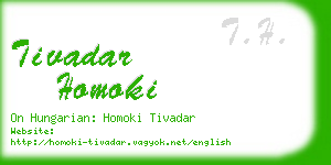tivadar homoki business card